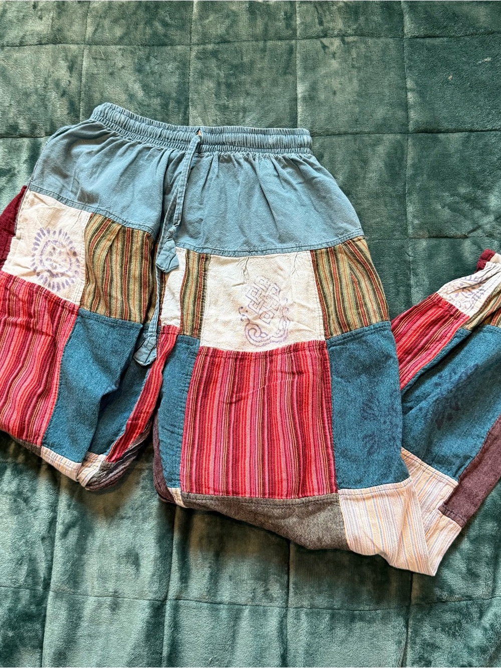 Women’s Kathmandu Imports Patchwork Cotton Bohemian Pants One Size